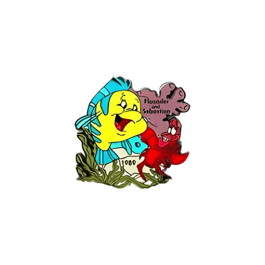 Flounder & Sebastian (1989) Disney pin