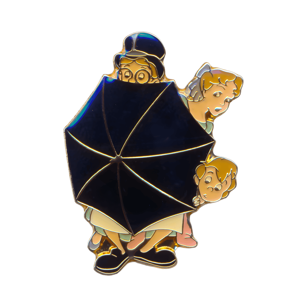 Darling Children Behind an Umbrella Disney pin