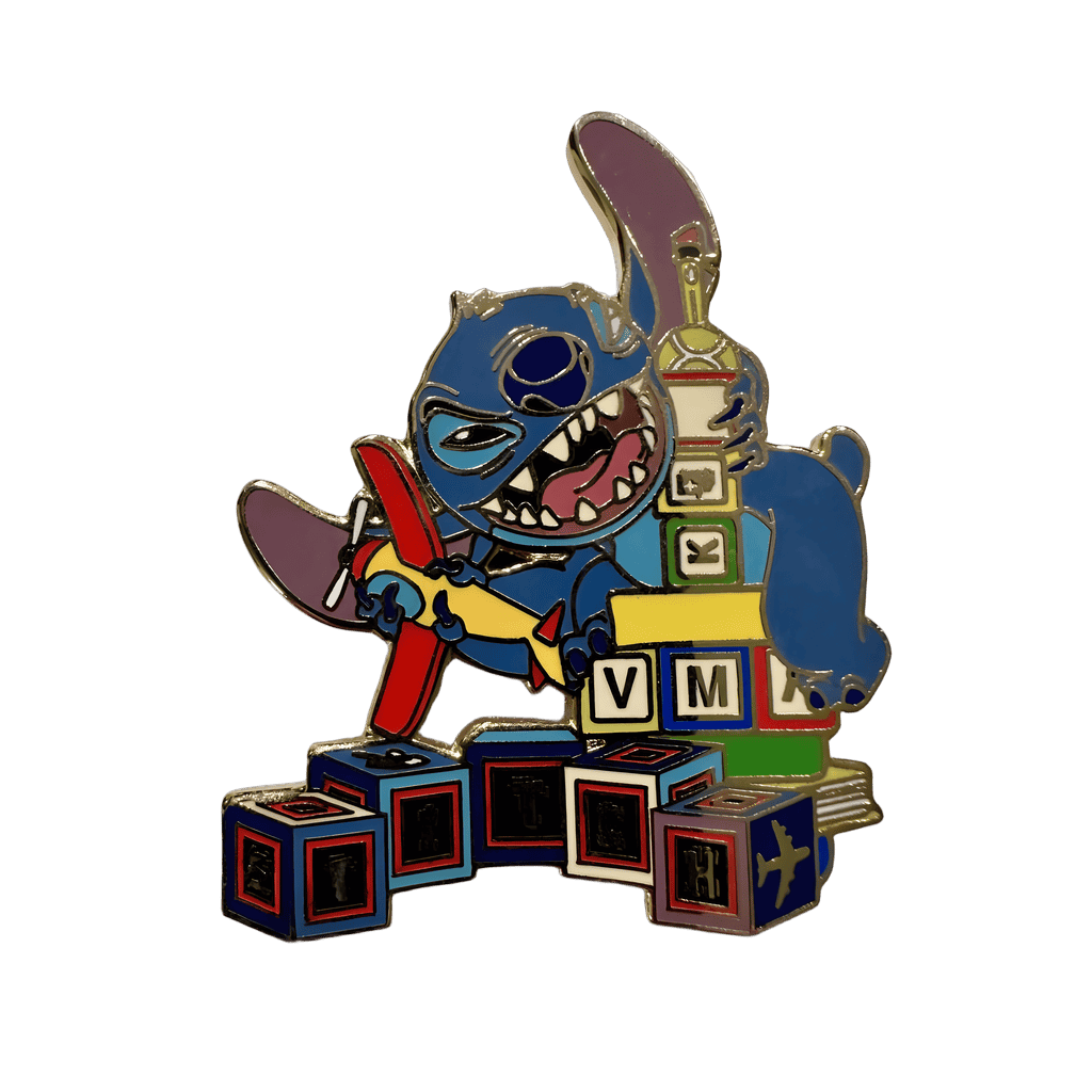 Stitch as King Kong with Blocks Disney pin