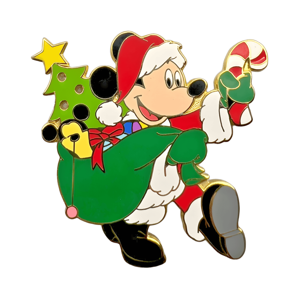 Mickey Santa with toy bag lights Disney pin