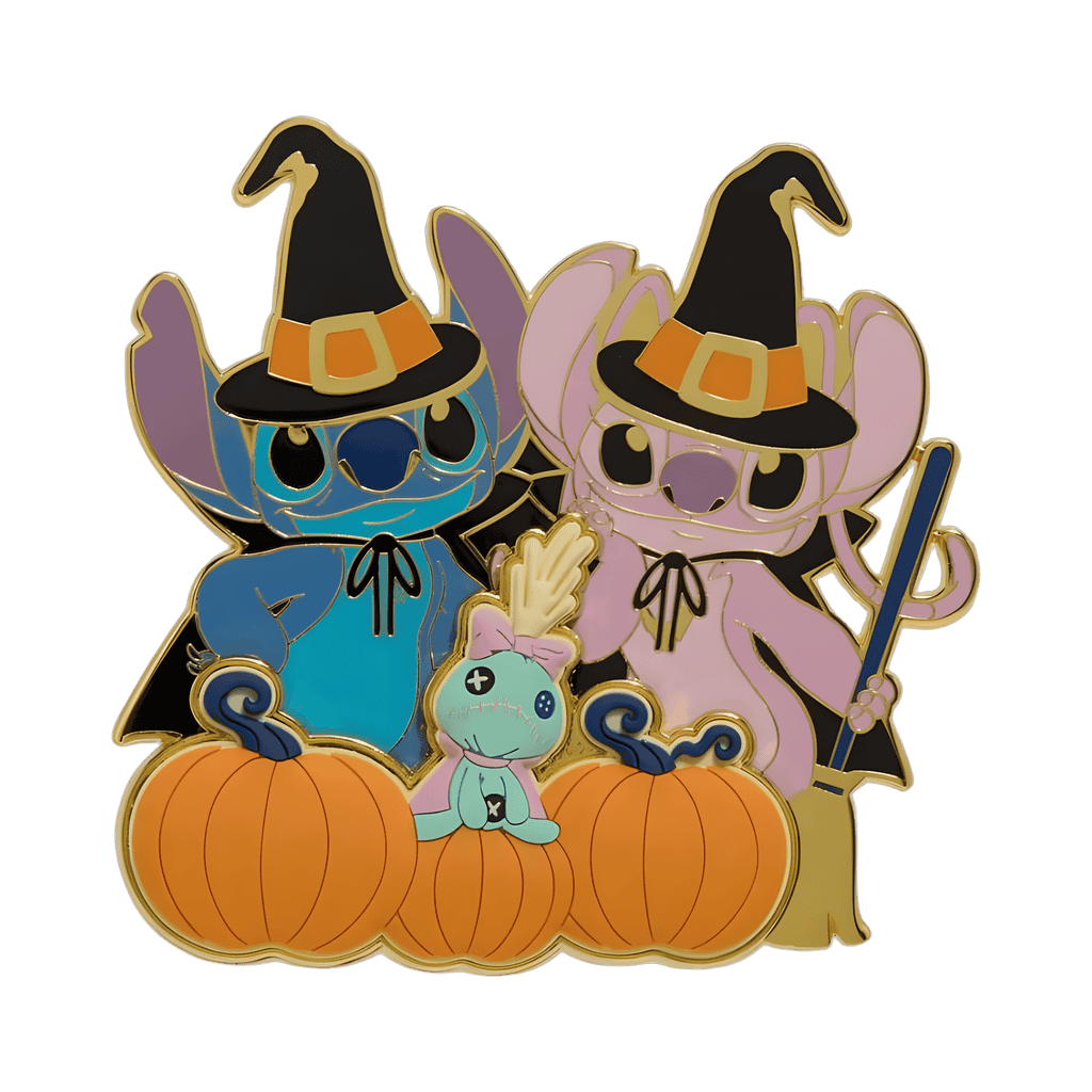 Angel & Stitch with Scrump - Halloween Pumpkin Spice Scented Pin Disney pin