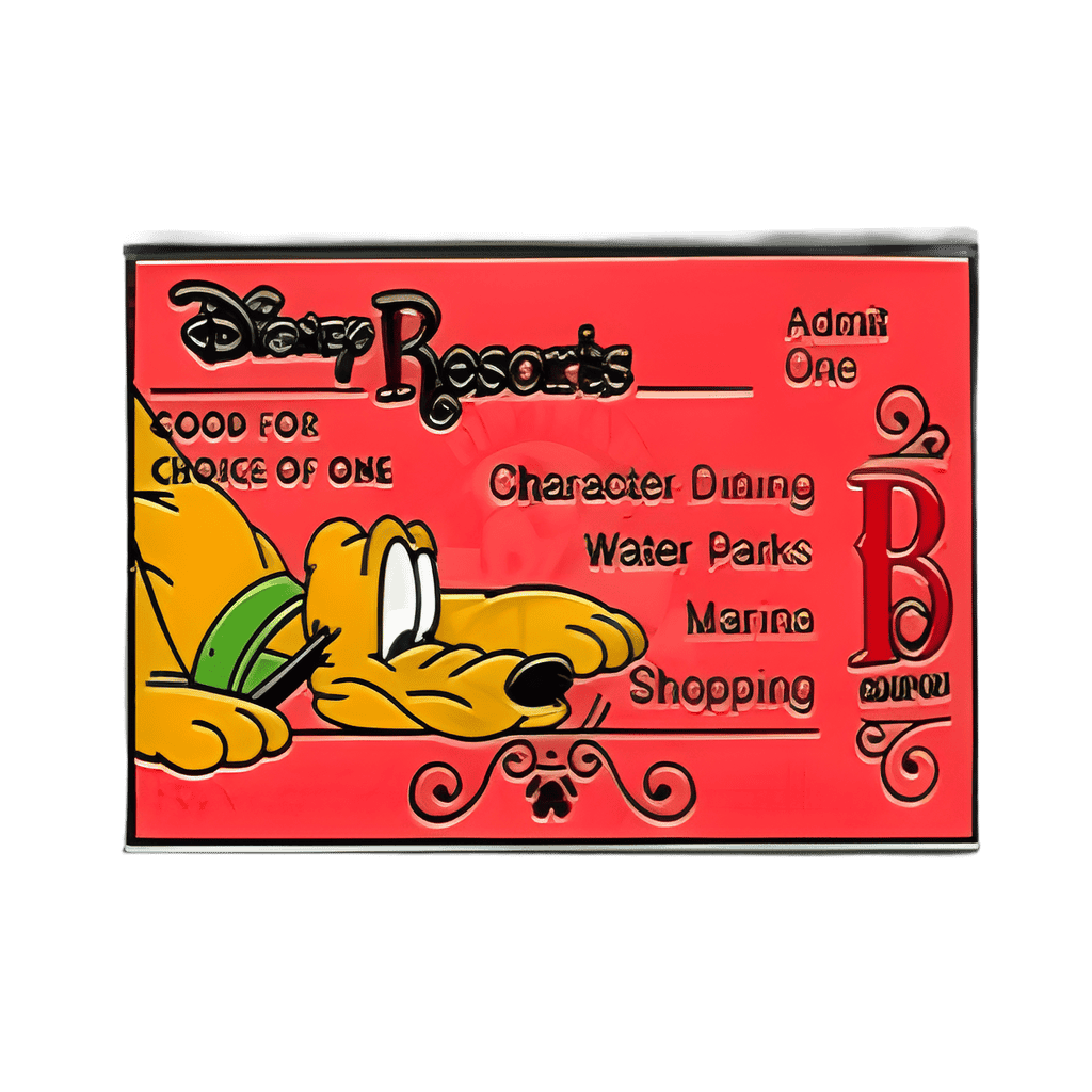Pluto - B Ticket - Disney Resorts Disney pin