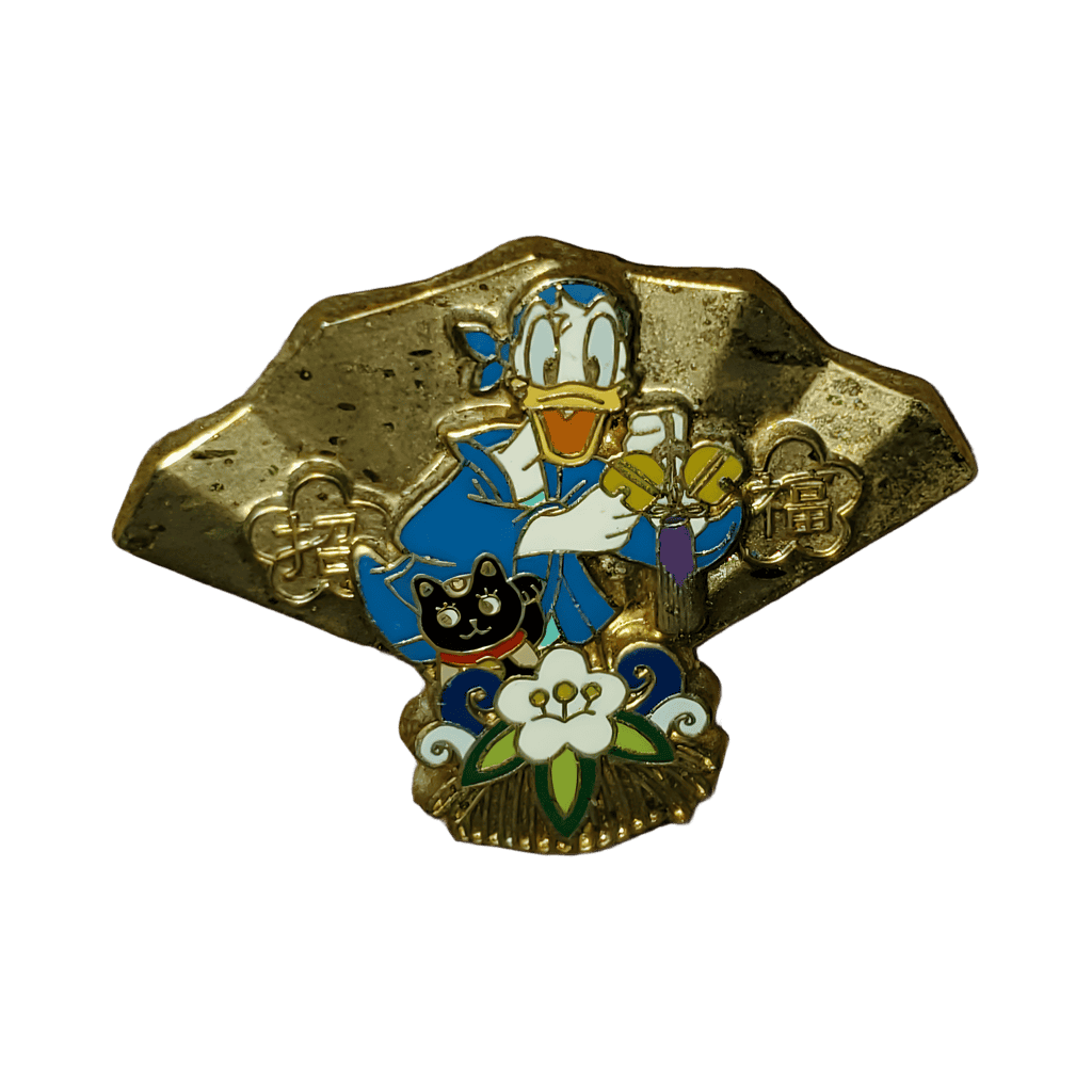 Donald Duck Gold Japanese Fan Disney pin