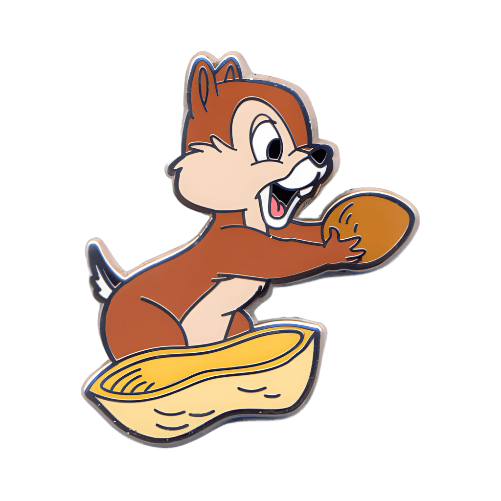 Chip Holding Peanut Disney pin