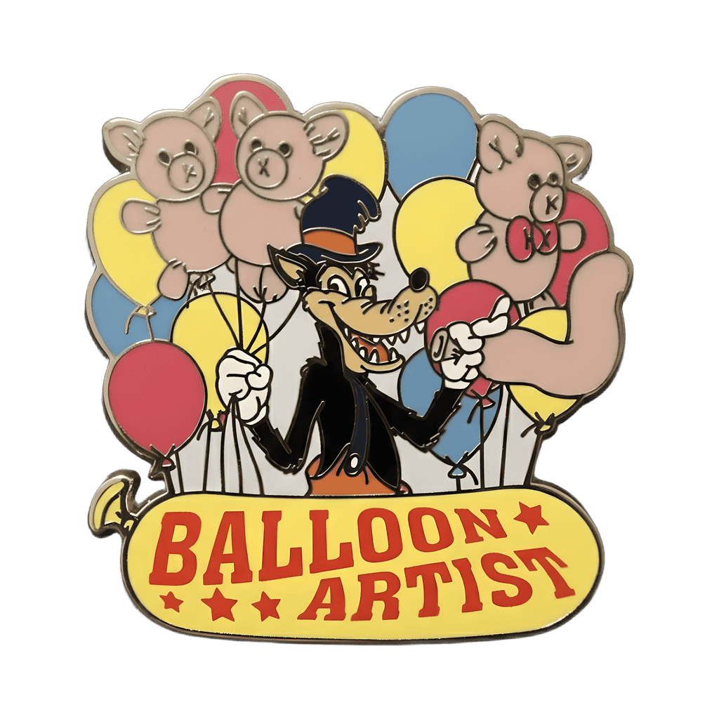 Big Bad Wolf as Balloon Artist Disney pin