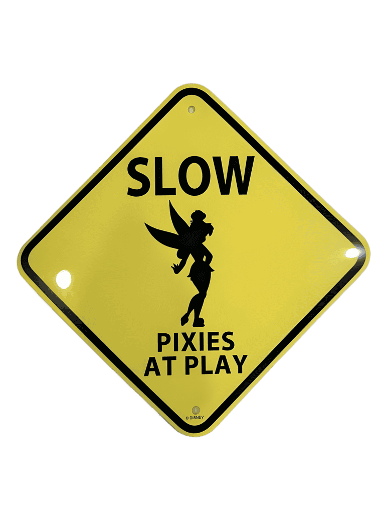 Tinkerbell Slow Pixies at Play Roadsign Disney pin