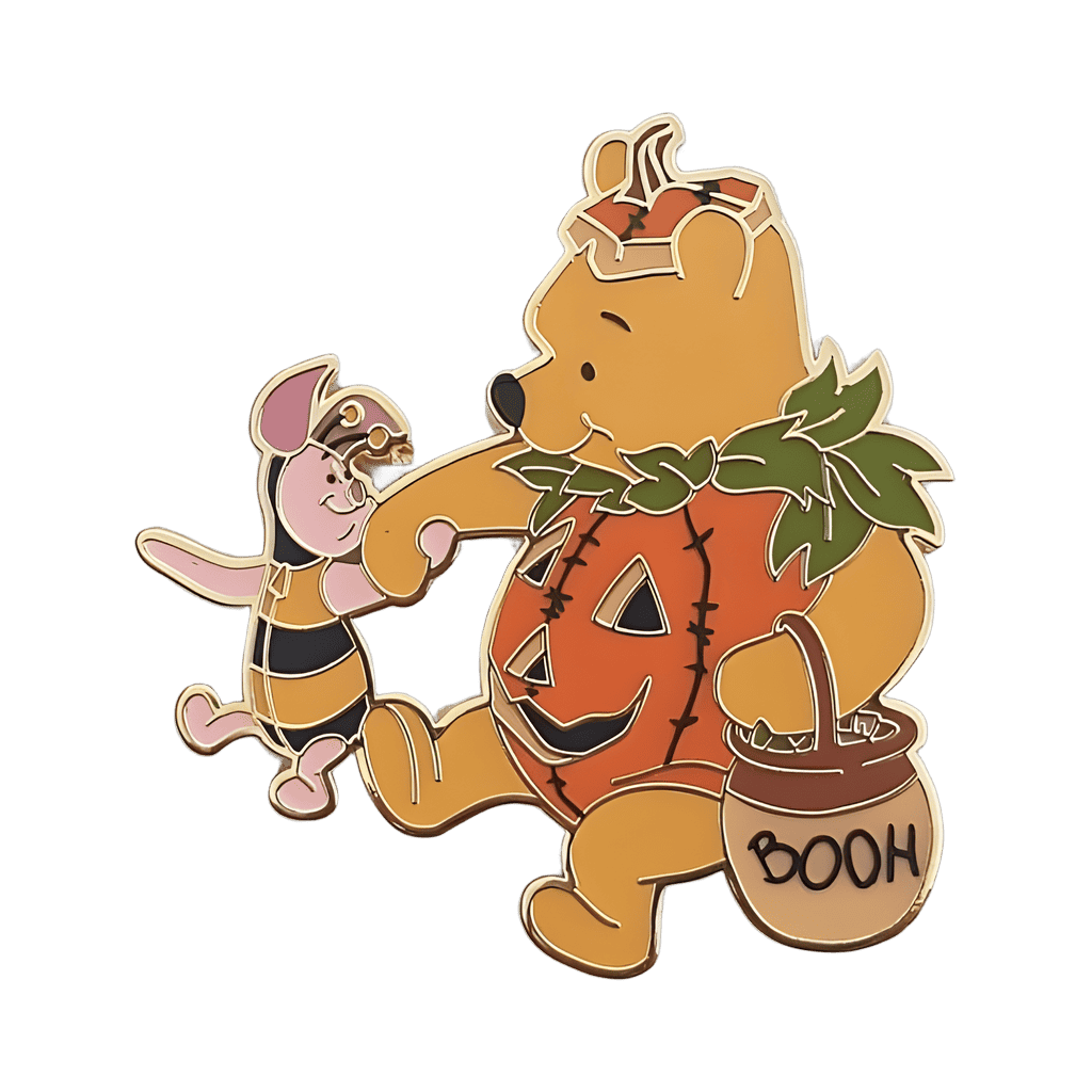Pumpkin Winnie the Pooh and Bee Piglet Disney pin