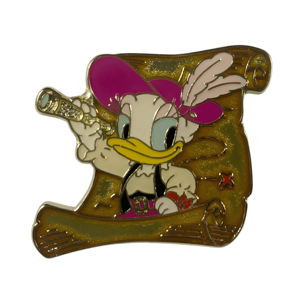 Pirate Daisy Duck on Treasure Map Disney pin
