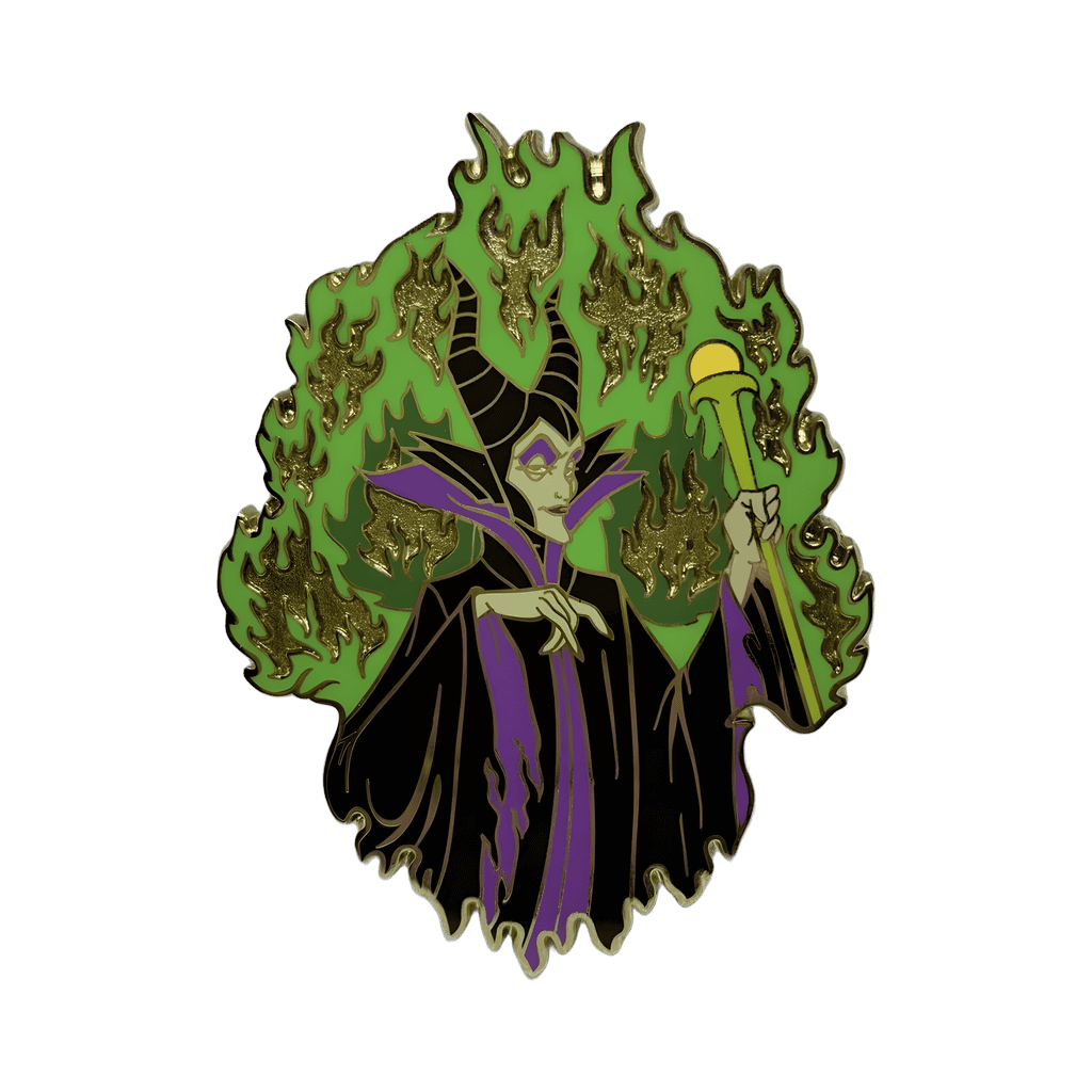 Maleficent - Green Flames - Sleeping Beauty - Jumbo Disney pin