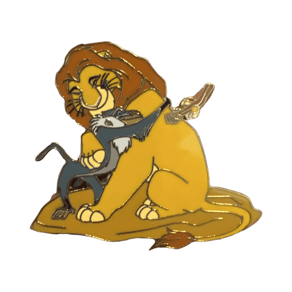Mufasa hugging Rafiki Disney pin