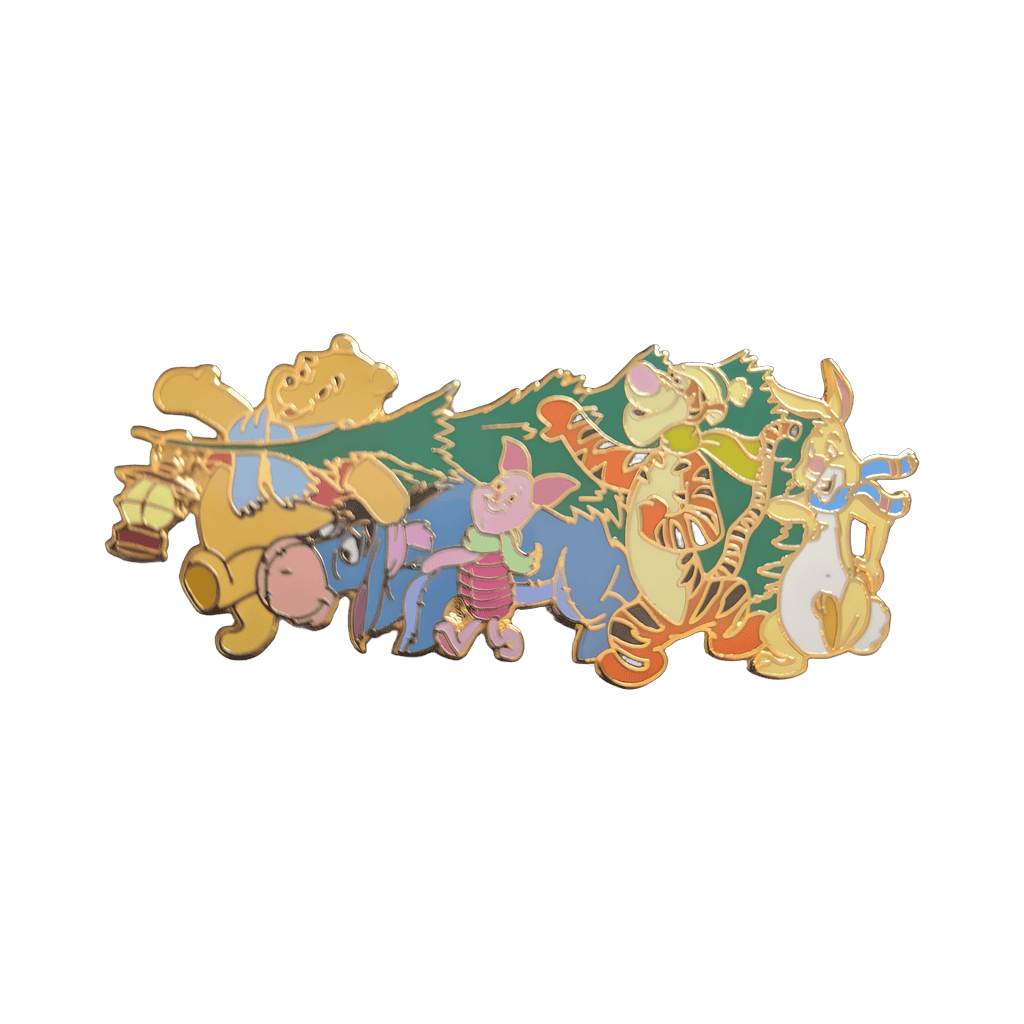 Pooh and Friends Carrying Christmas Tree Disney pin