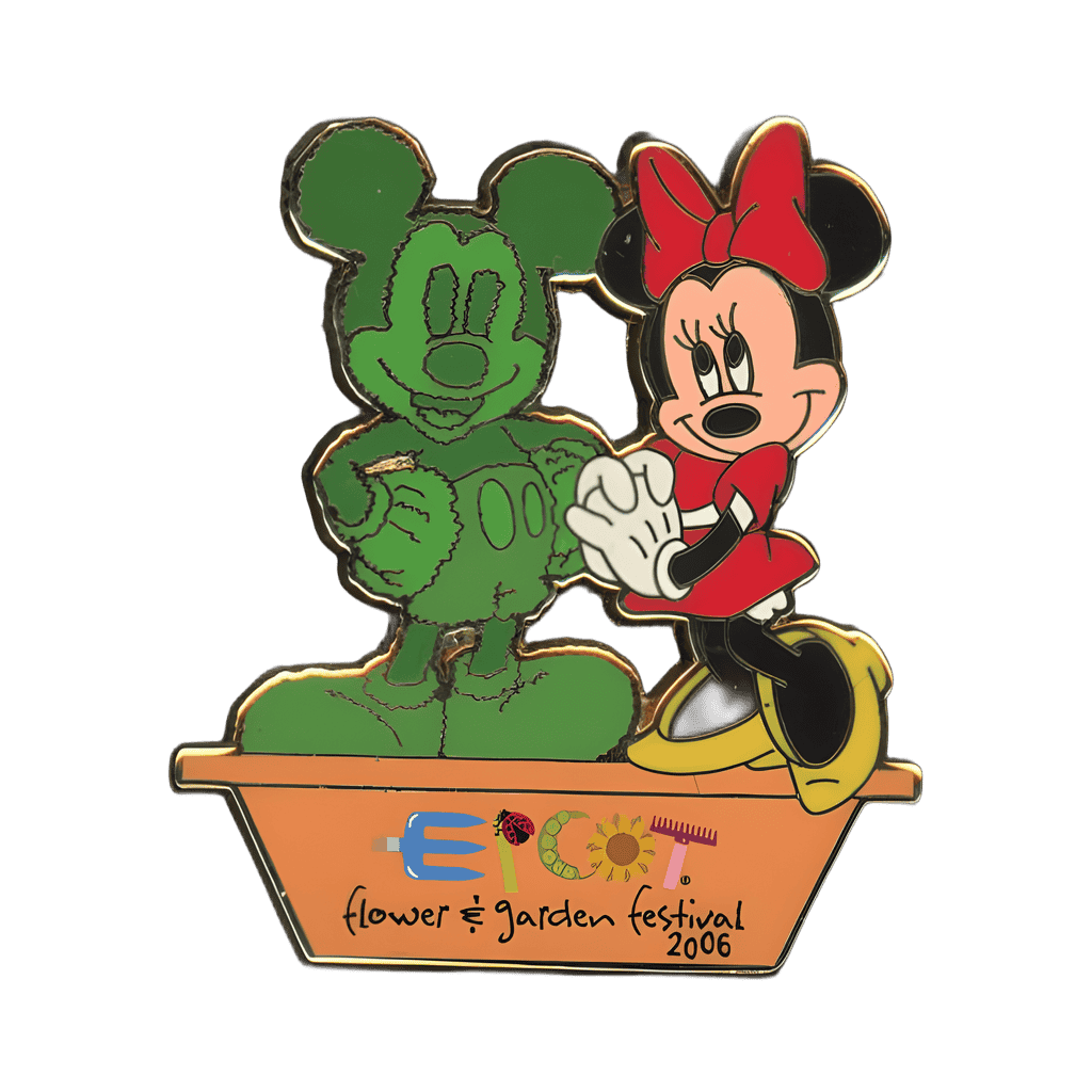 Minnie with Mickey Topiary Disney pin