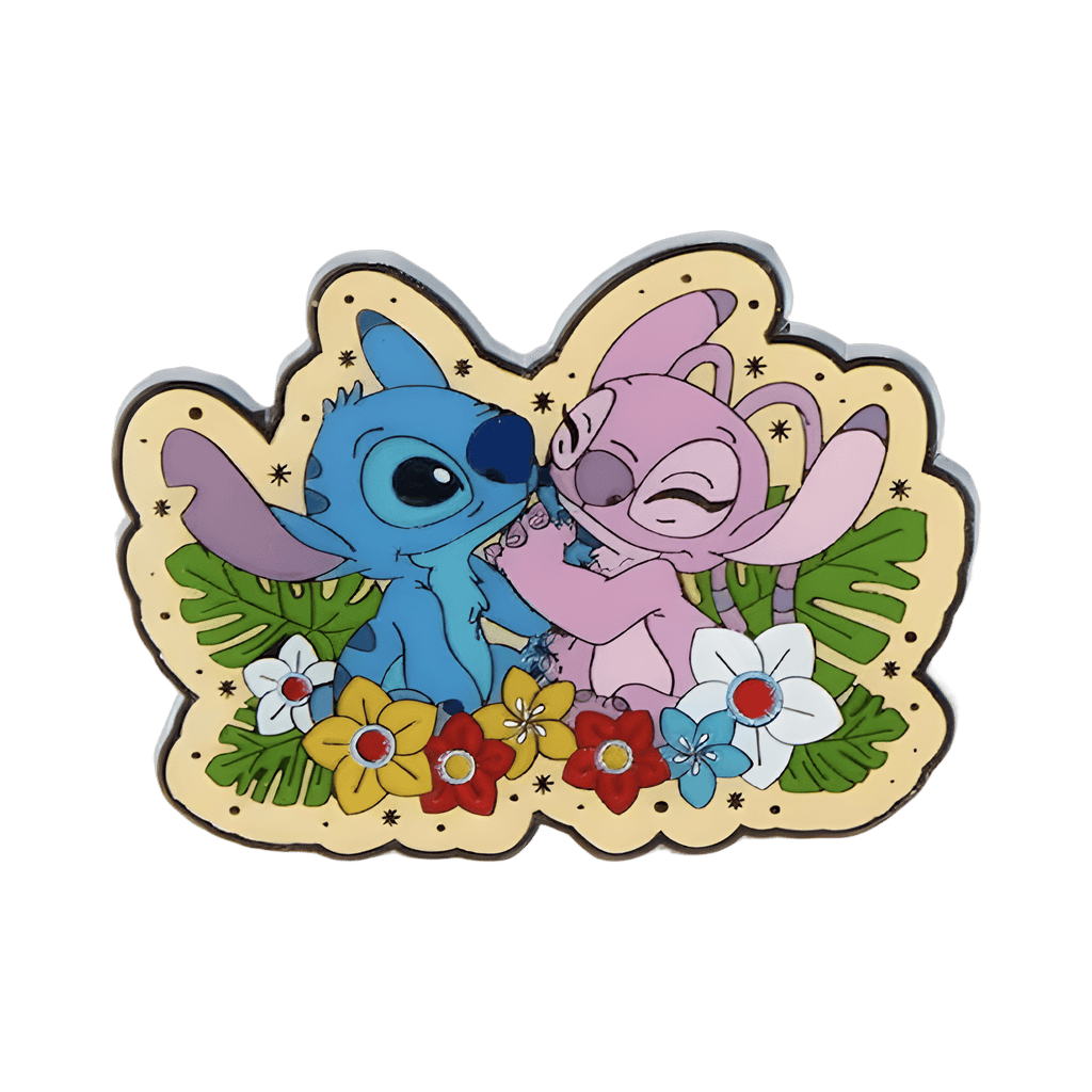 Angel and Stitch Holding Hands Disney pin