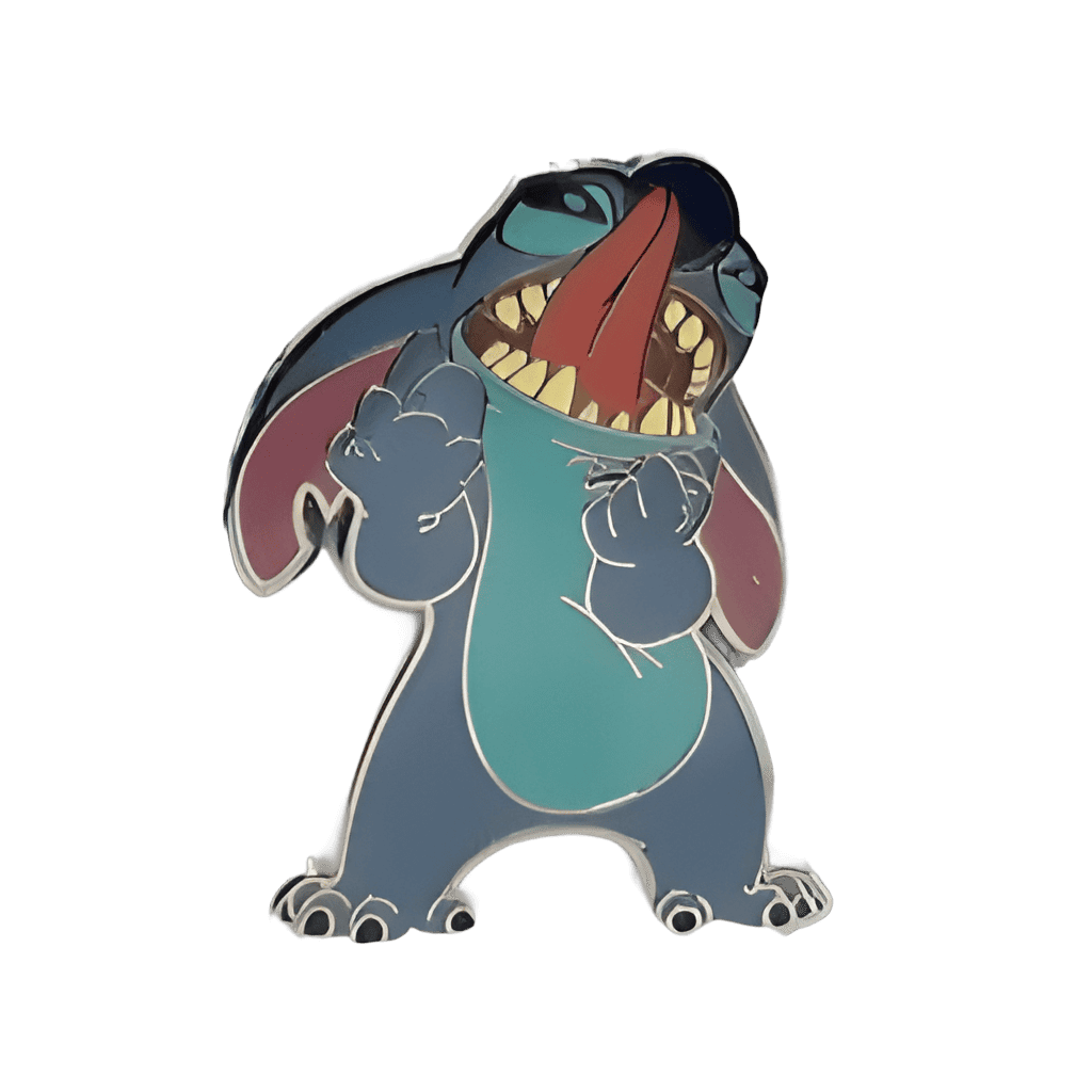 Stitch Licking his Nose Disney pin