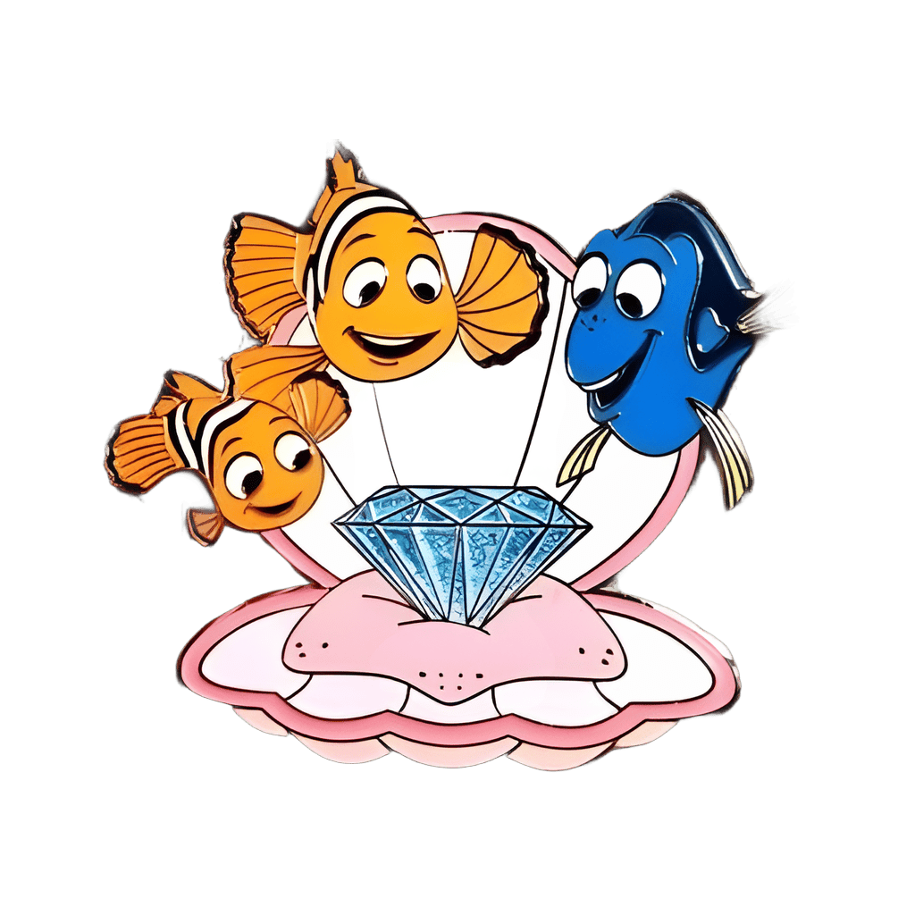 Nemo, Marlin and Dory Disney pin