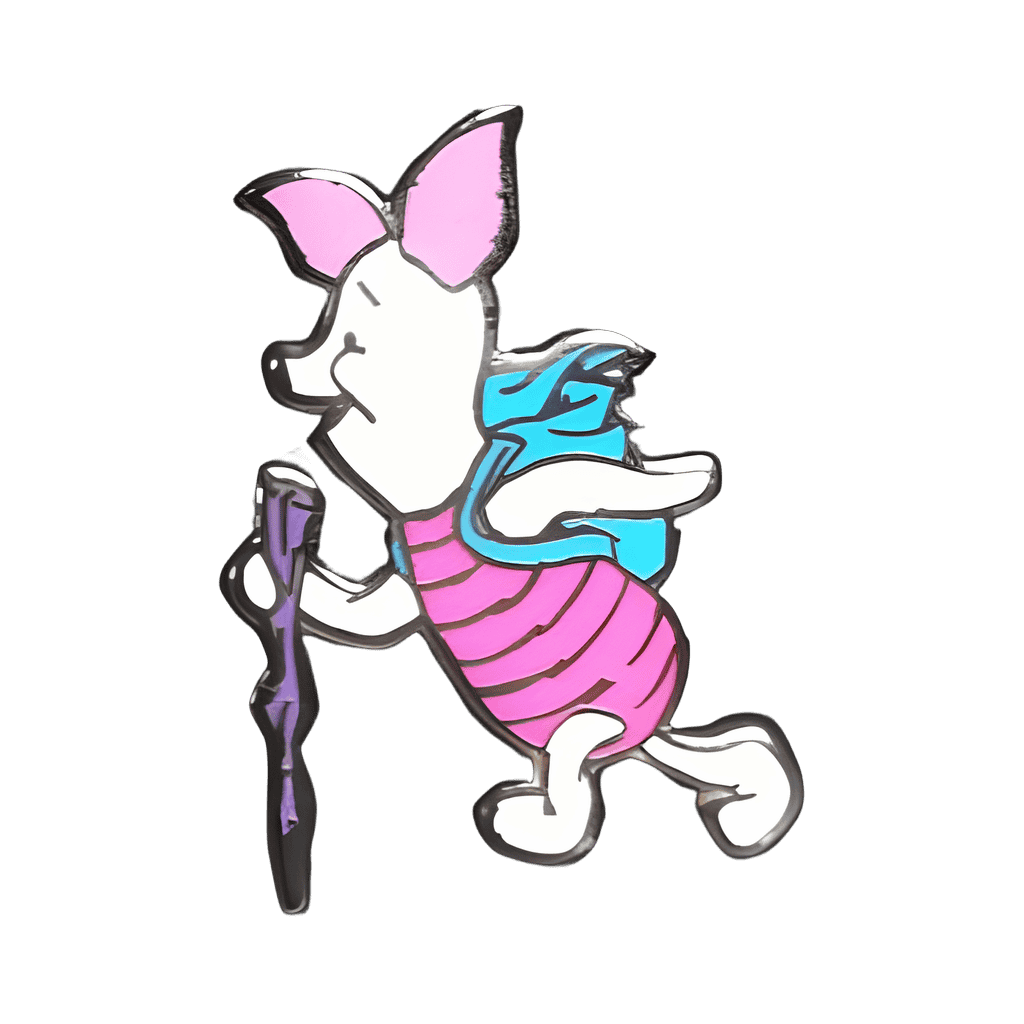 Piglet with Walking Stick Disney pin