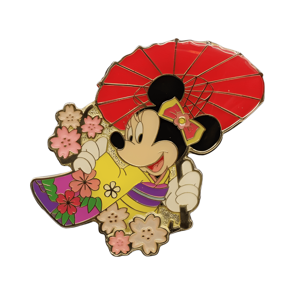 Minnie in Yellow Kimono with Red Parasol Disney pin
