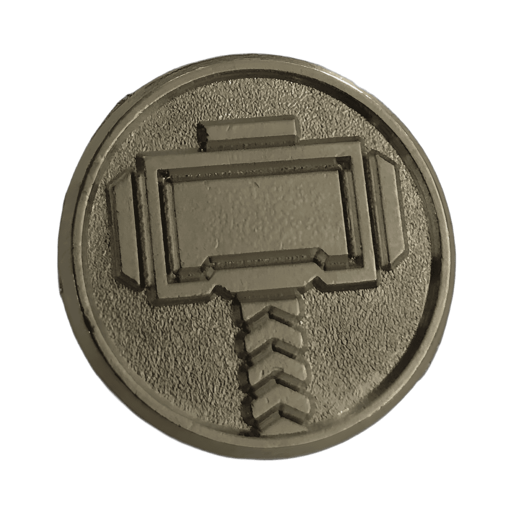 Thor hammer icon logo Disney pin