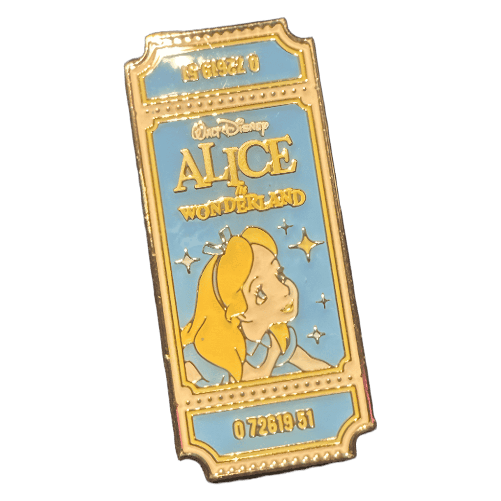 Alice Movie Ticket Disney pin
