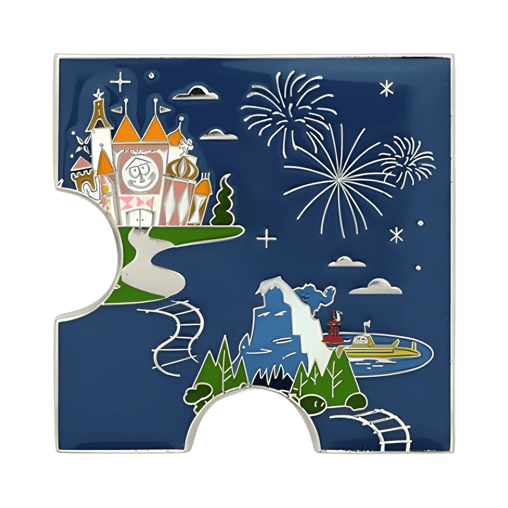 it's a small world and Matterhorn Puzzle Piece Disney pin