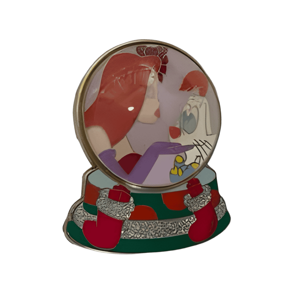 Snowglobe with Jessica and Roger Rabbit Disney pin