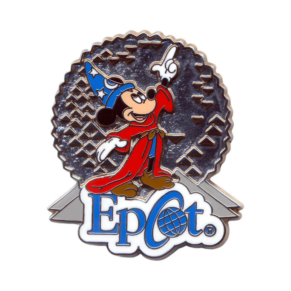 Mickey Mouse with Epcot's Spaceship Earth Disney pin