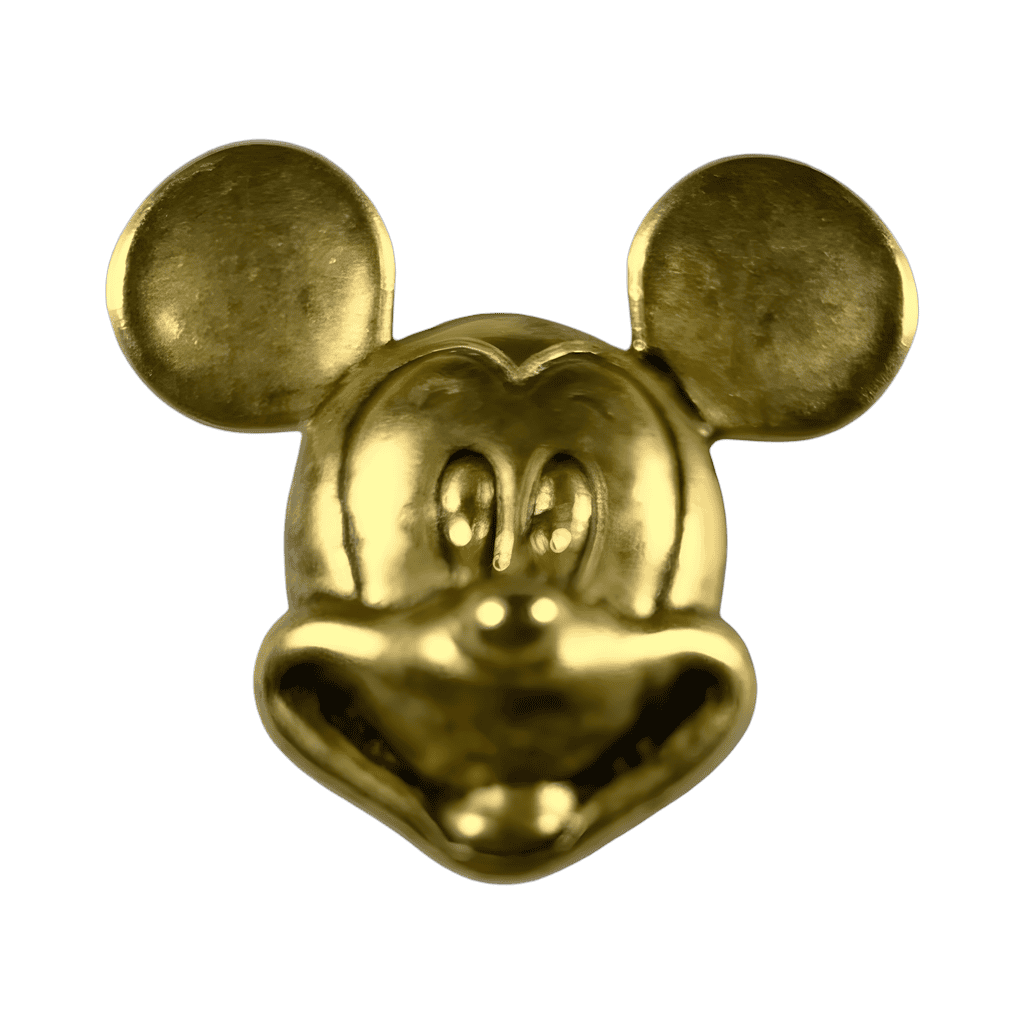 Gold 3D Mickey Mouse Head Disney pin