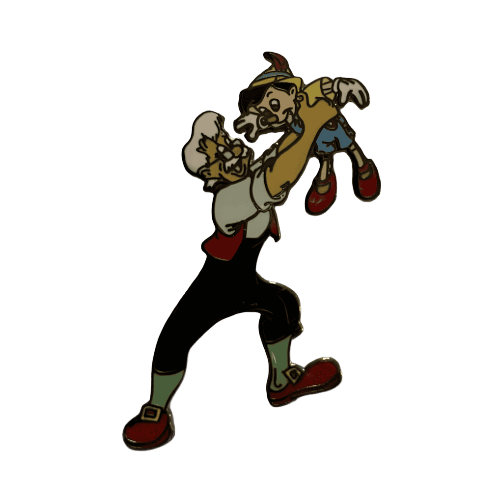 Geppetto Lifting Pinocchio Up Disney pin