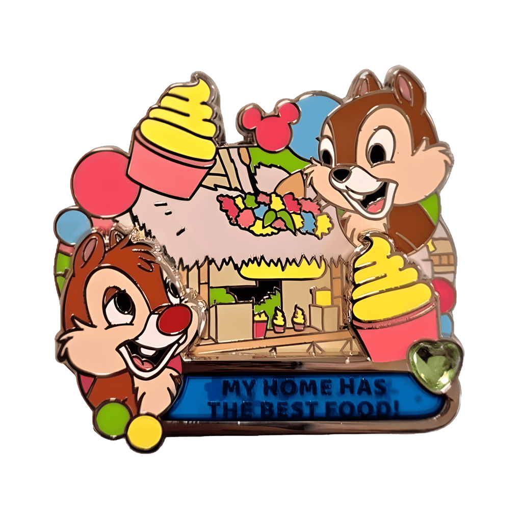 My Home Has the Best Food (Chip and Dale with Dole Whips) Disney pin