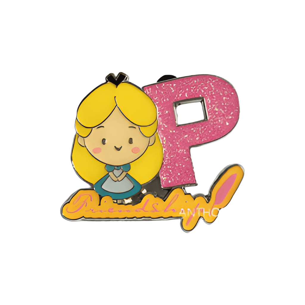 "P" Alice Disney pin