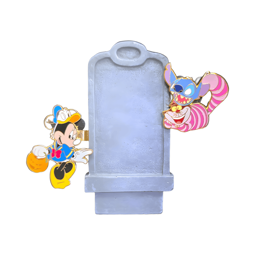 Minnie as Donald and the Cheshire Cat with a Stitch Mask Disney pin