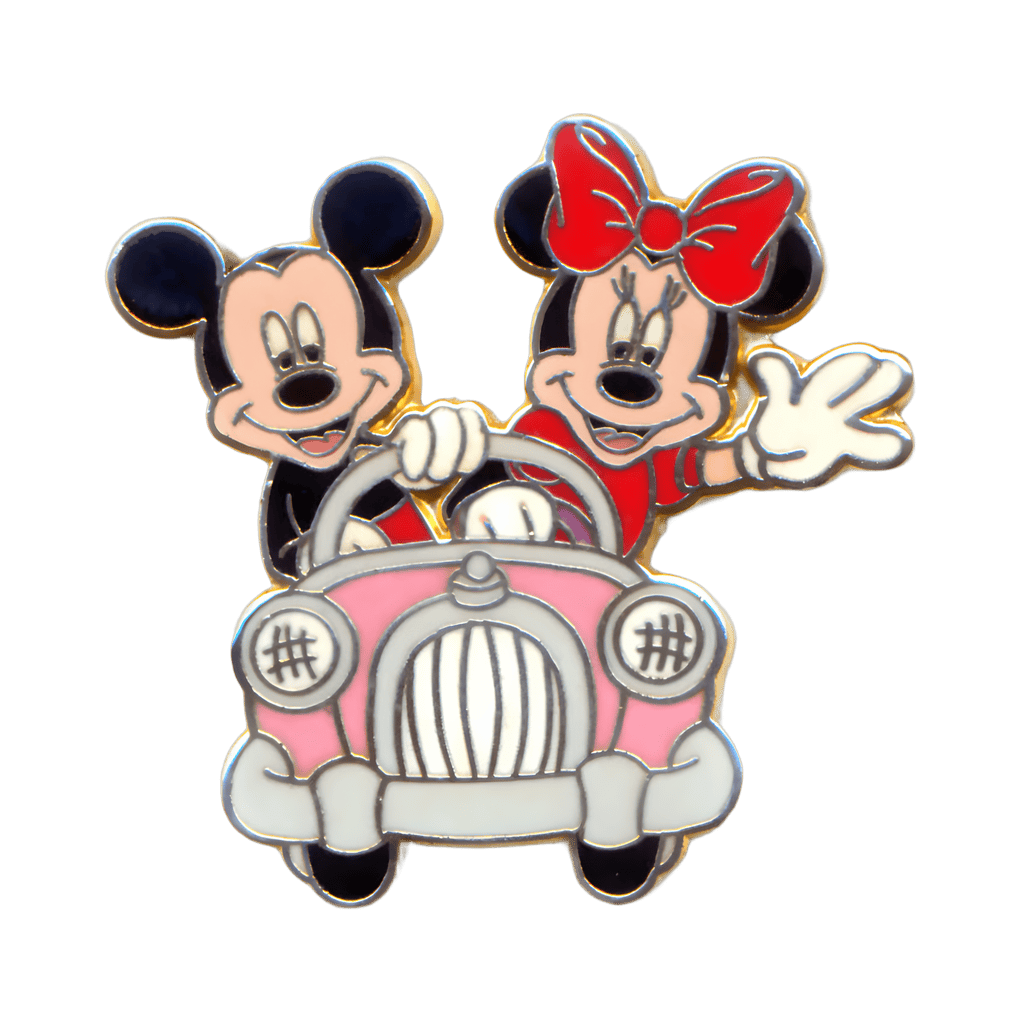 Mickey and Minnie in a Pink Car Disney pin