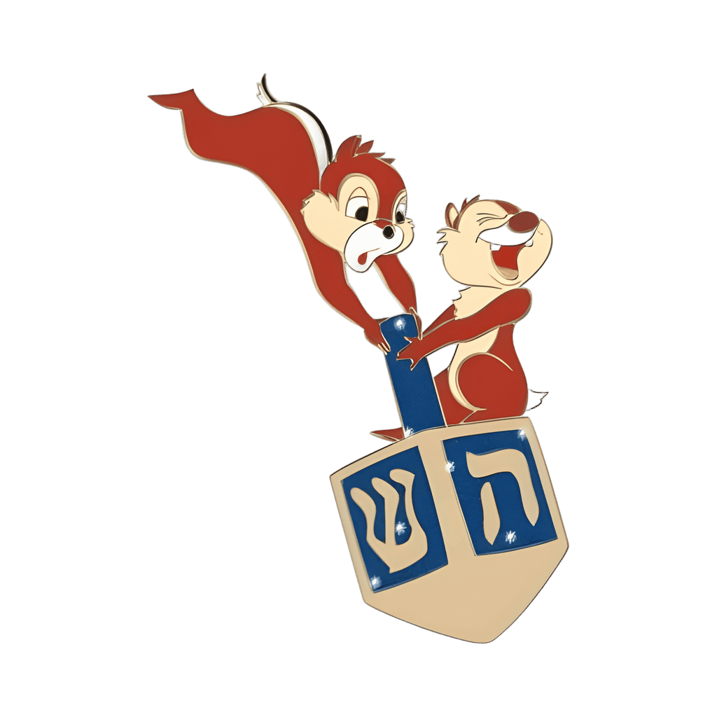 Chip & Dale Dreidel Jumbo Disney pin