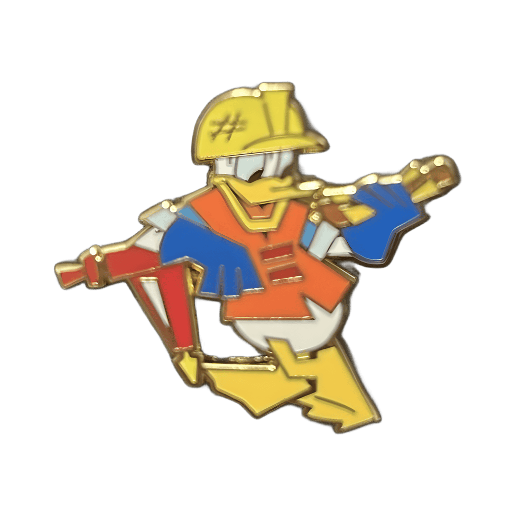 Donald as Construction Worker with Hot Dog Disney pin