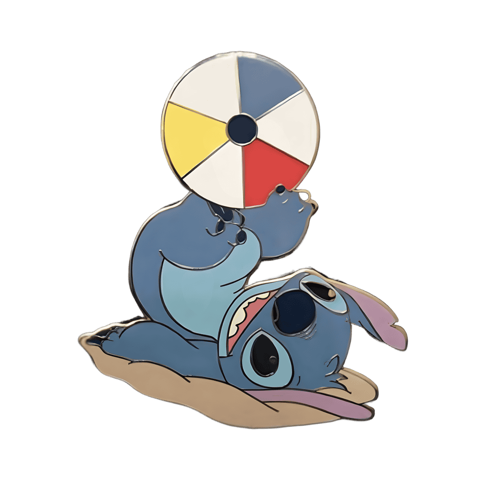 Stitch with beach ball Disney pin