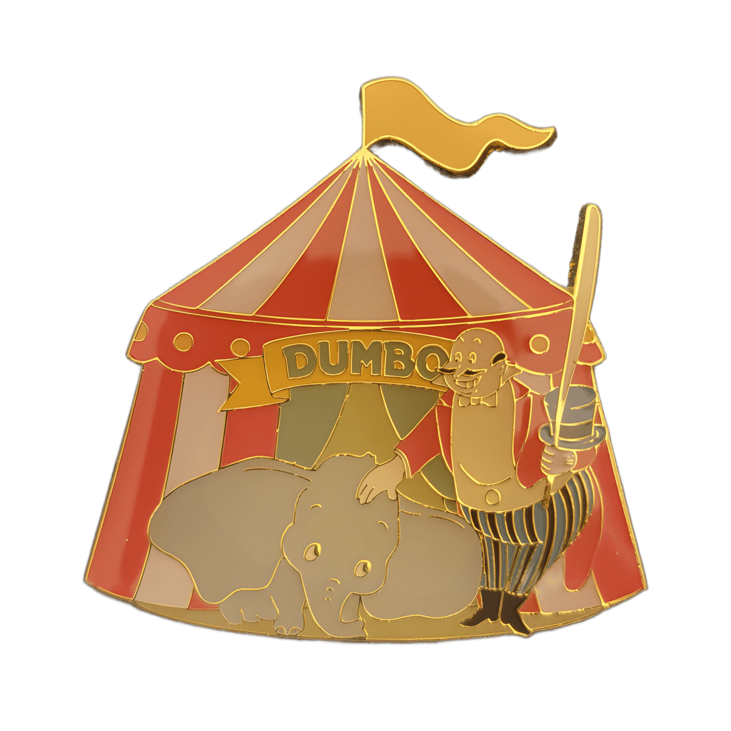 Dumbo and Ringmaster in tent Disney pin