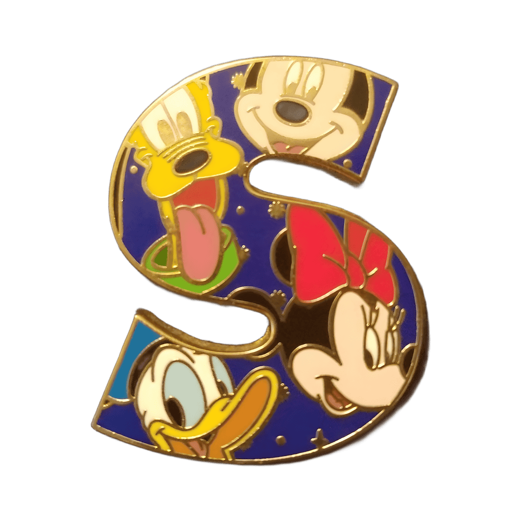 S (Alphabet Series) Disney pin