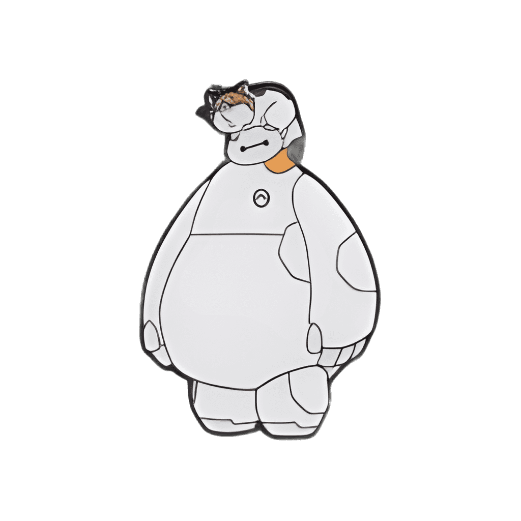 Baymax mochi on head Disney pin