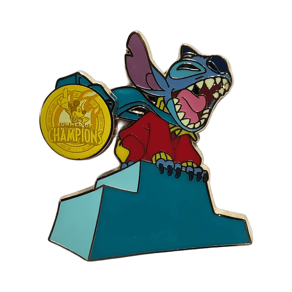 Stitch with Gold Medal Disney pin