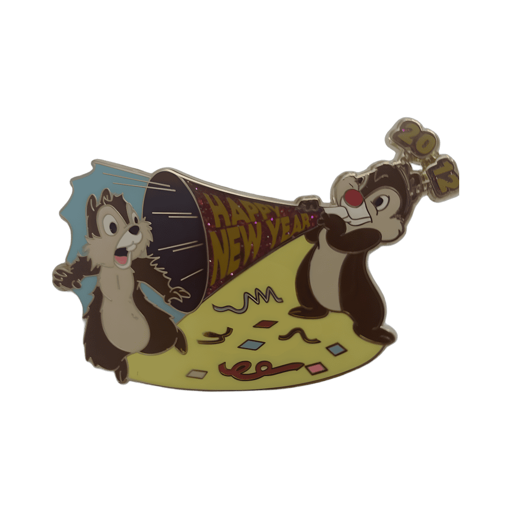 Happy New Year 2012 - Chip & Dale Disney pin