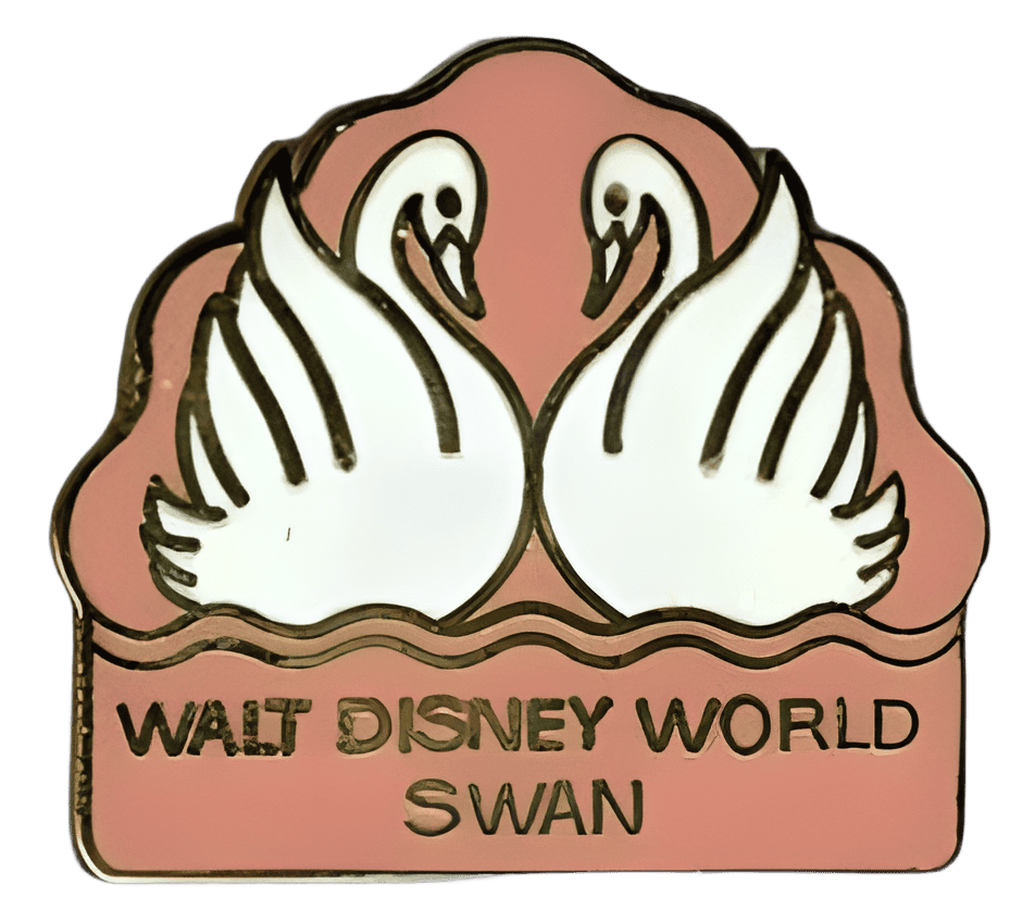 Swan Resort Logo - 2 Swans Disney pin