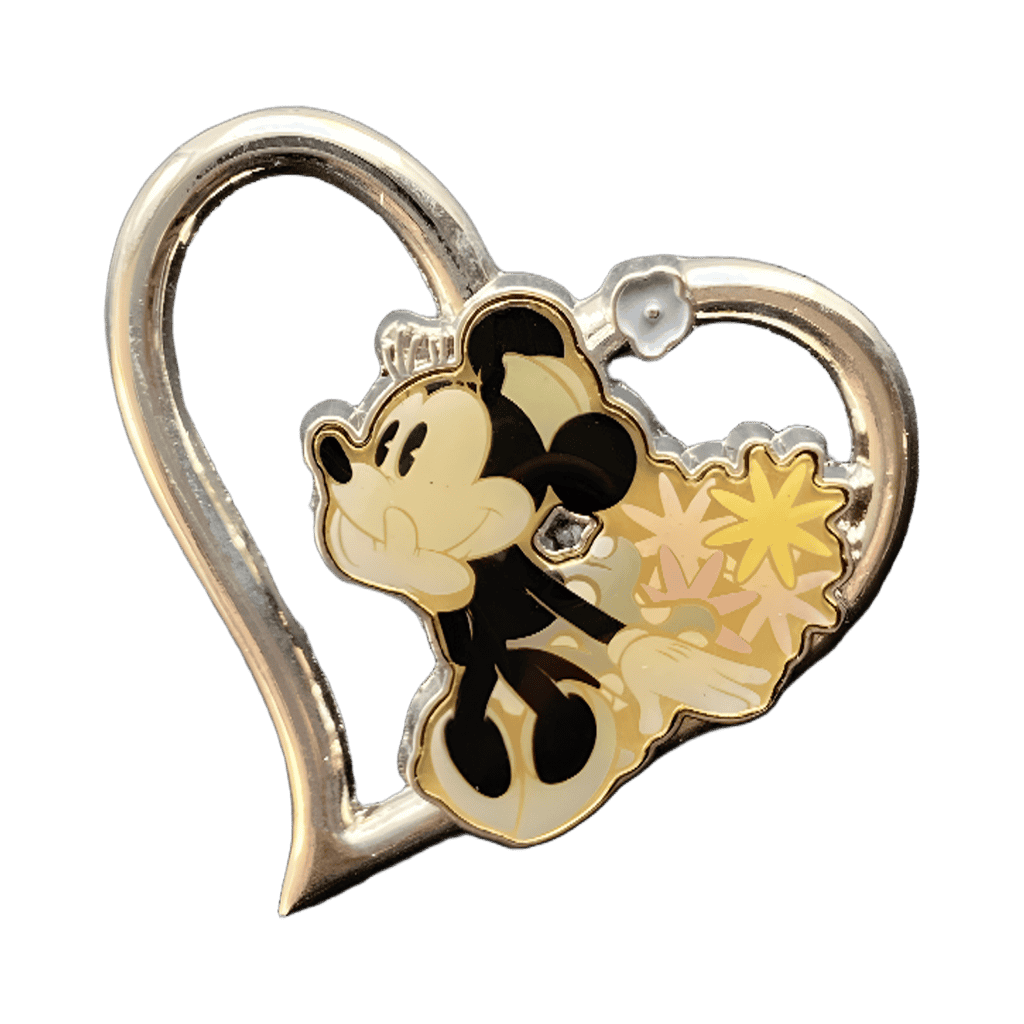 Minnie in Silver Heart Disney pin