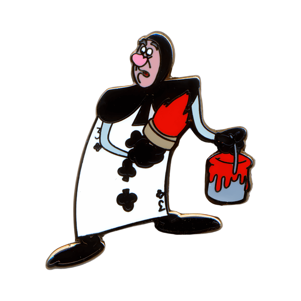 Three of Clubs Guard Painting Roses Red Disney pin