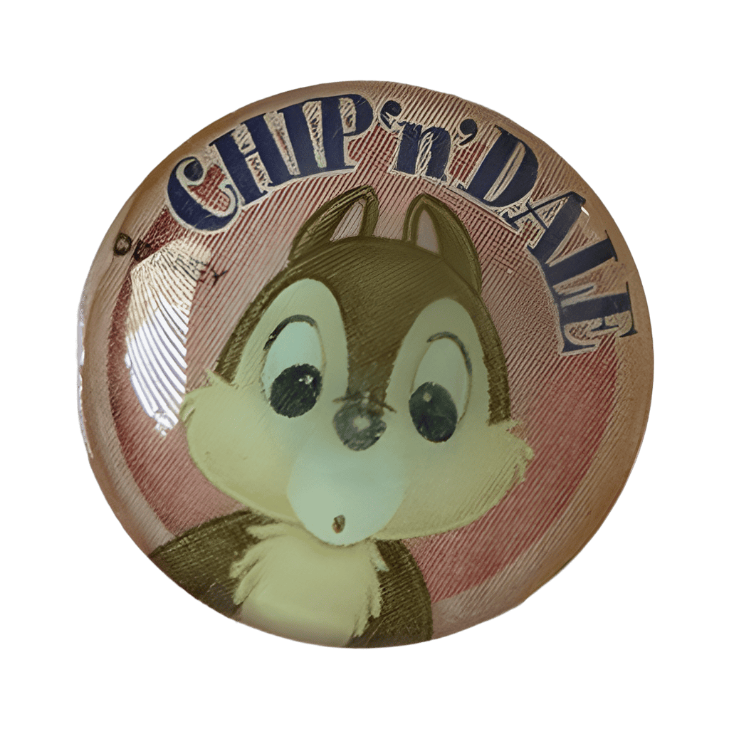 Chip and Dale Button Pin Disney pin