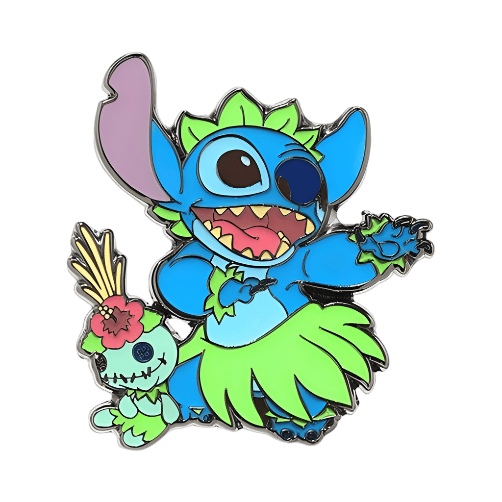 Stitch and Scrump dancing hula Disney pin
