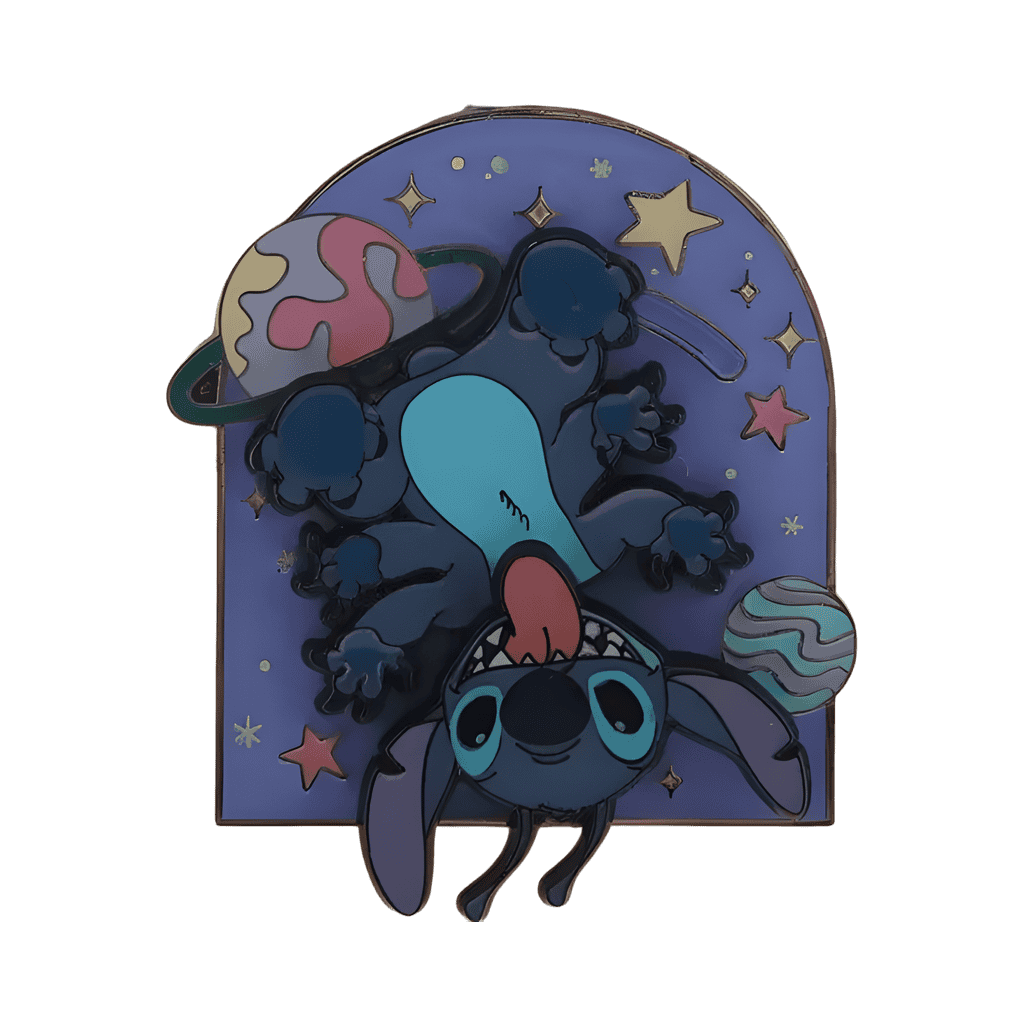 Stitch Upside Down Space Sliding Disney pin