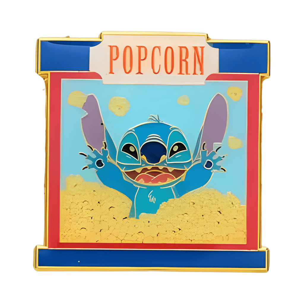 Stitch in Popcorn Machine Disney pin