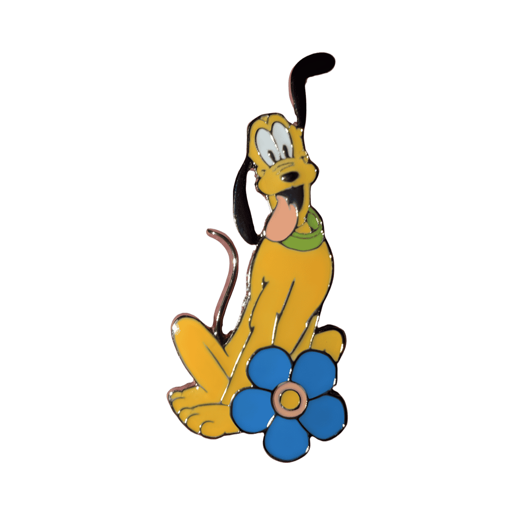 Pluto with flower Disney pin