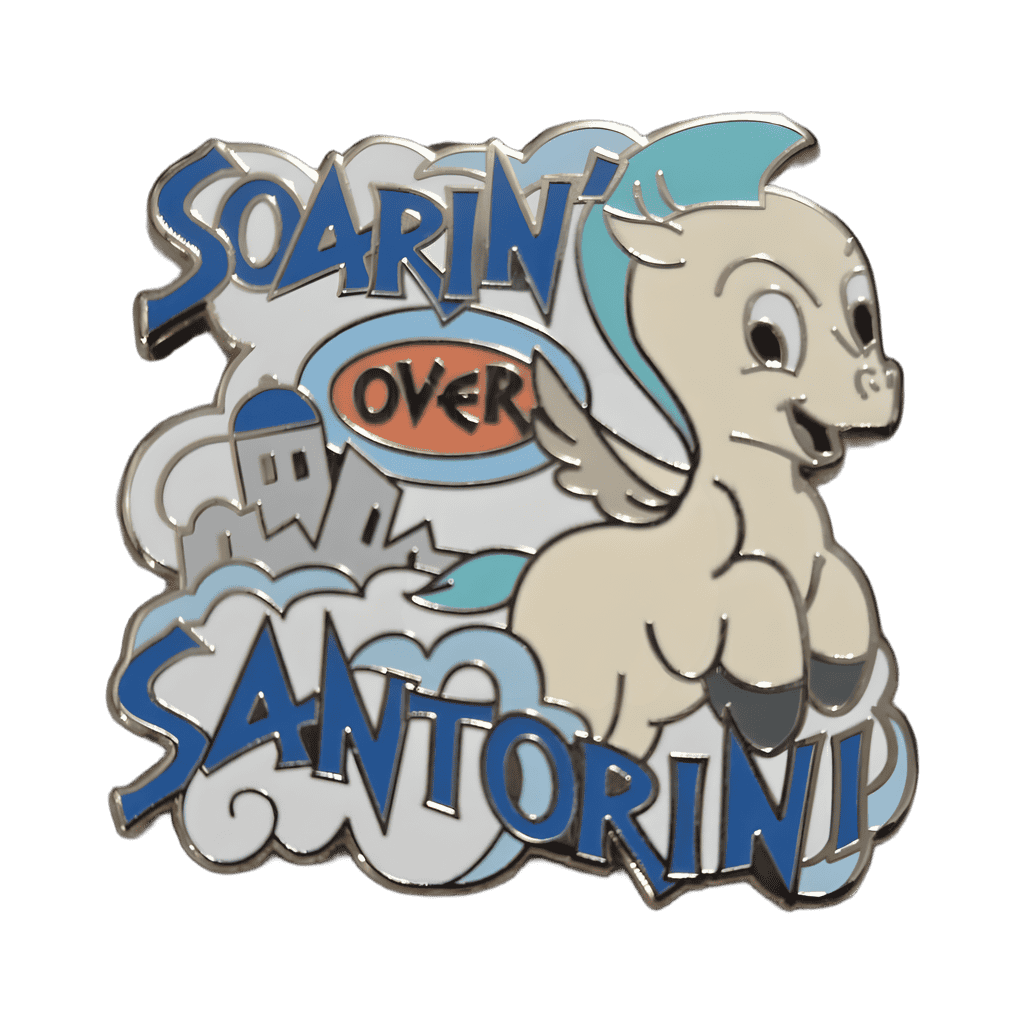 Pegasus Soarin' Over Santorini Disney pin