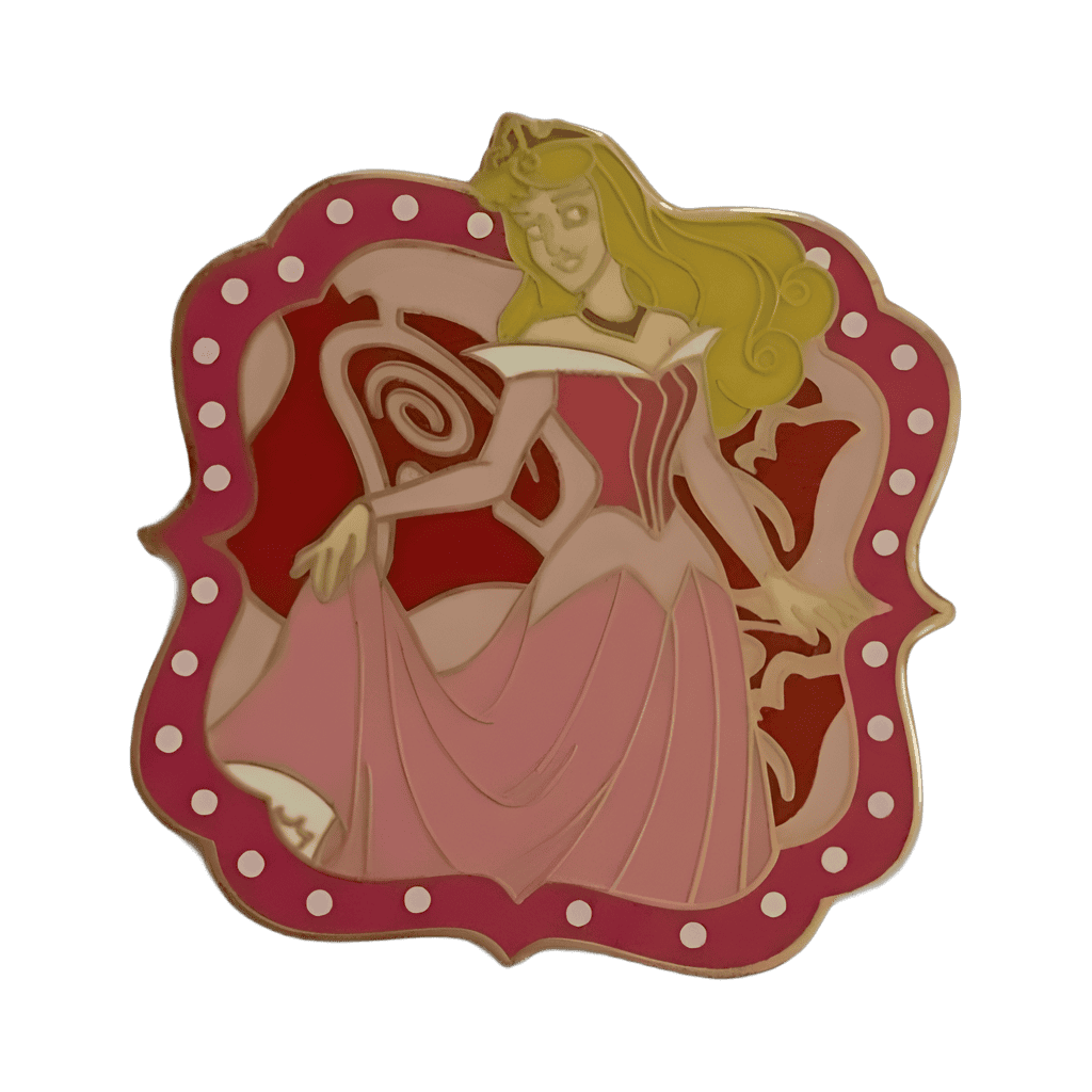 Aurora in Pink Rose Frame Disney pin
